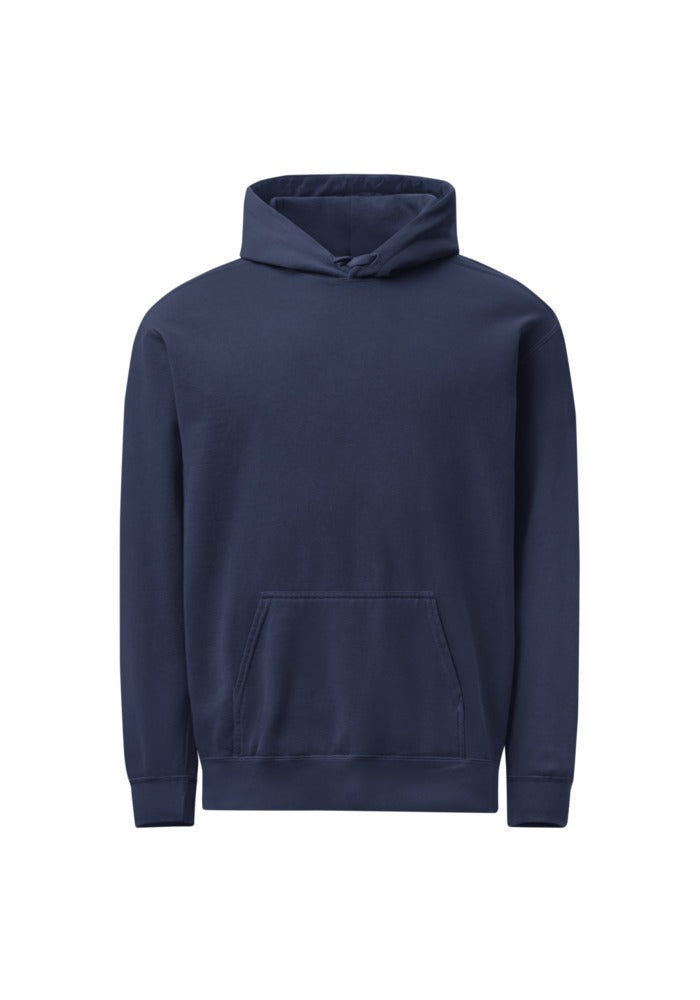 Custom Garment-Dyed Hoodie in True Navy