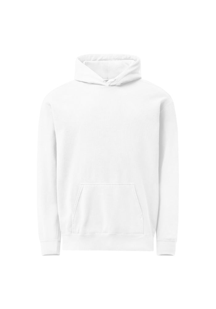 Custom Garment-Dyed Hoodie in White