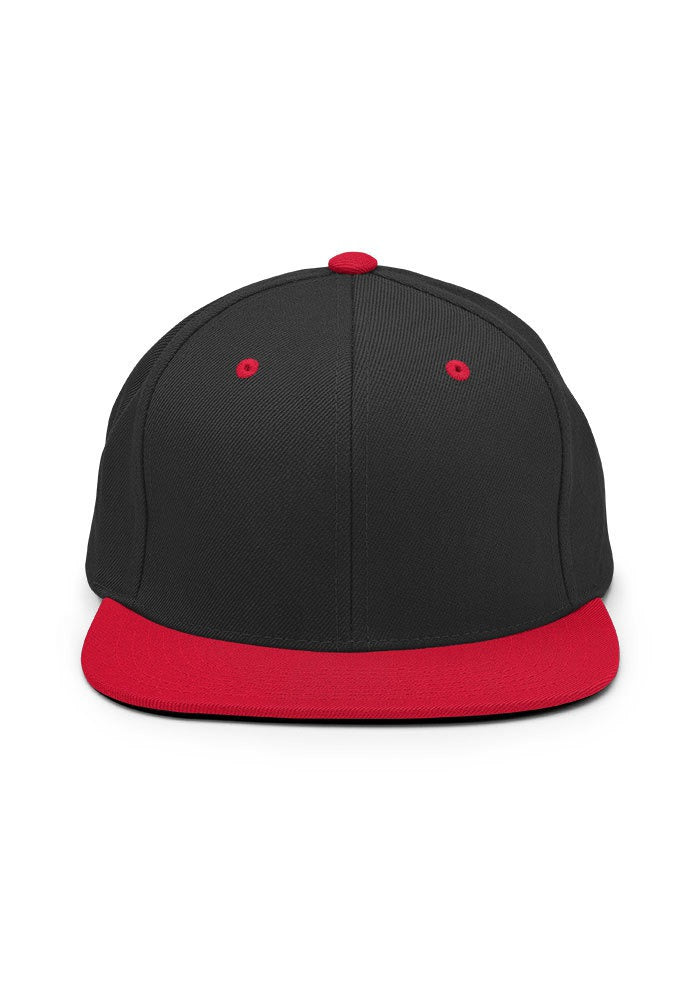 Custom Embroidered Snapback in Black/ Red