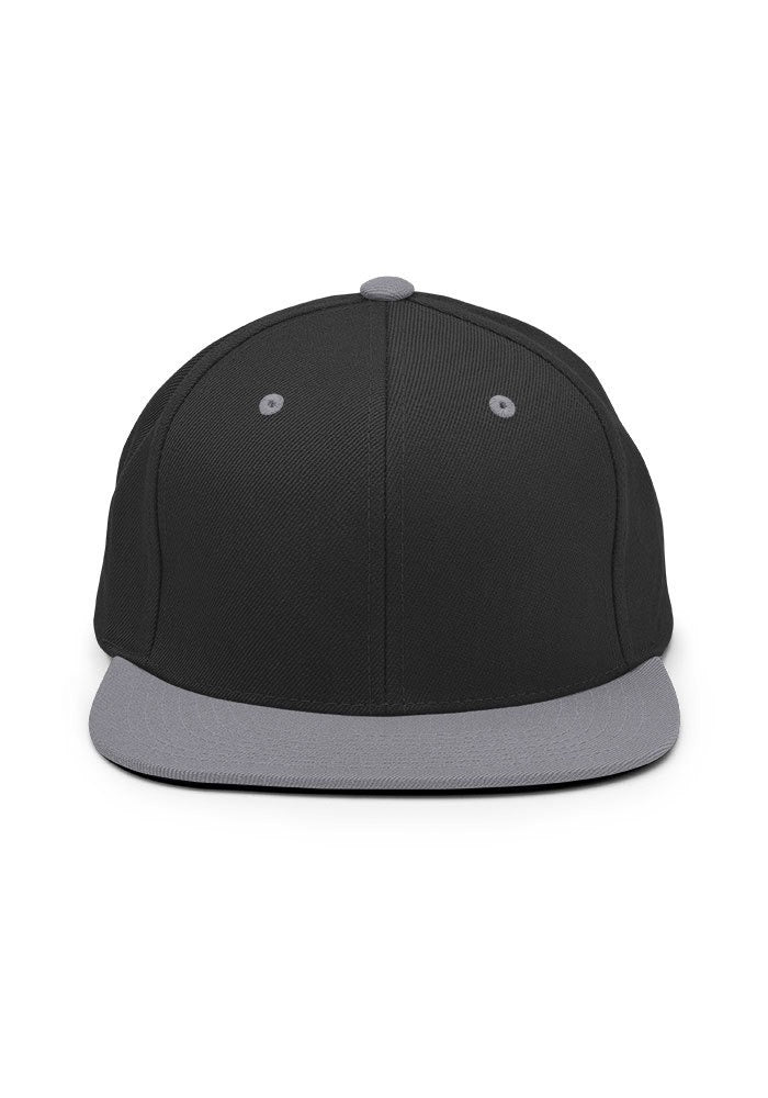 Custom Embroidered Snapback in Black/ Silver