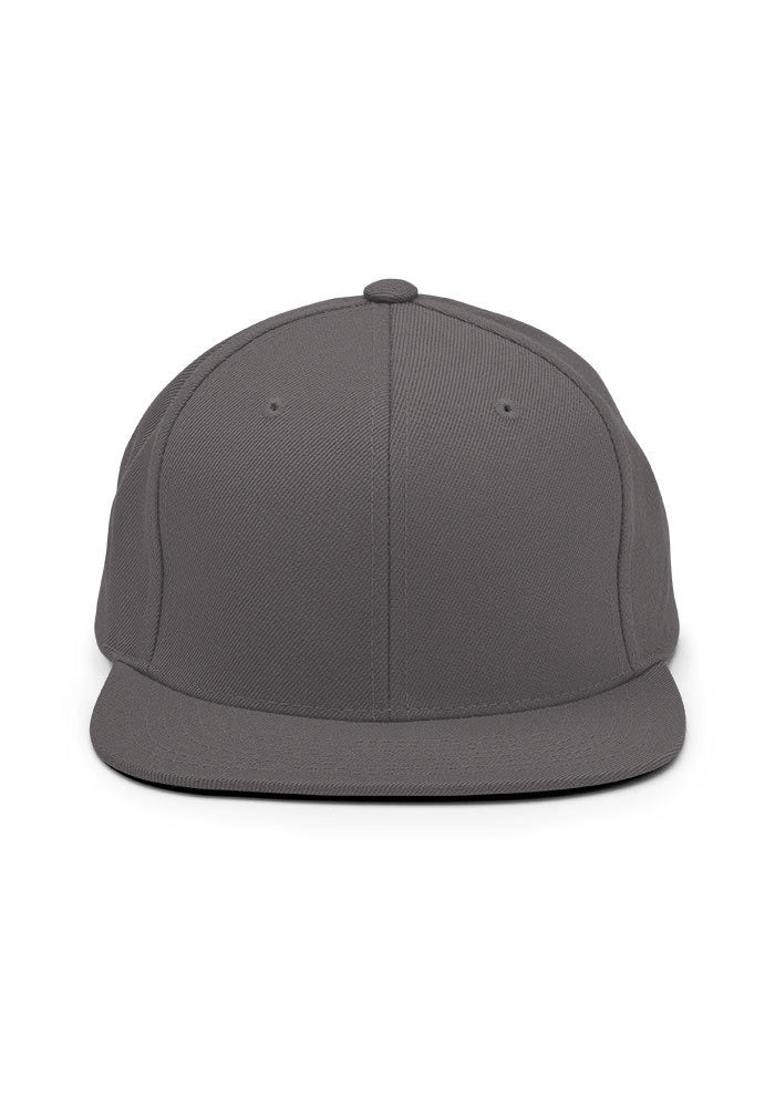 Custom Embroidered Snapback in Dark Grey