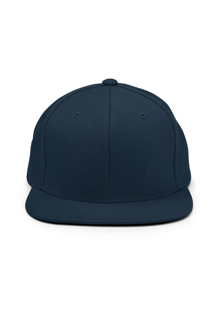Custom Embroidered Snapback in Dark Navy
