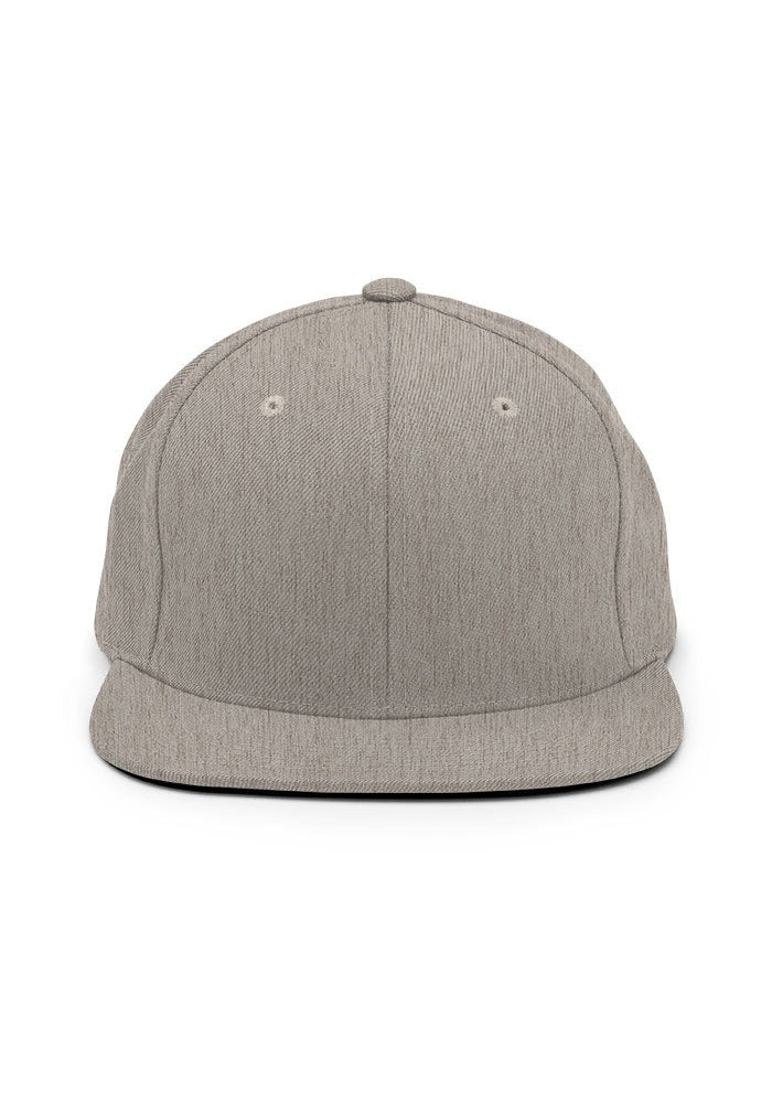 Custom Embroidered Snapback in Heather Grey