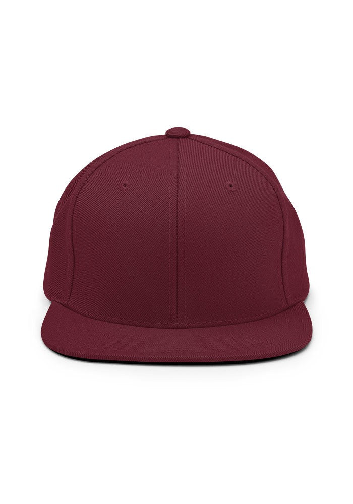 Custom Embroidered Snapback in Maroon
