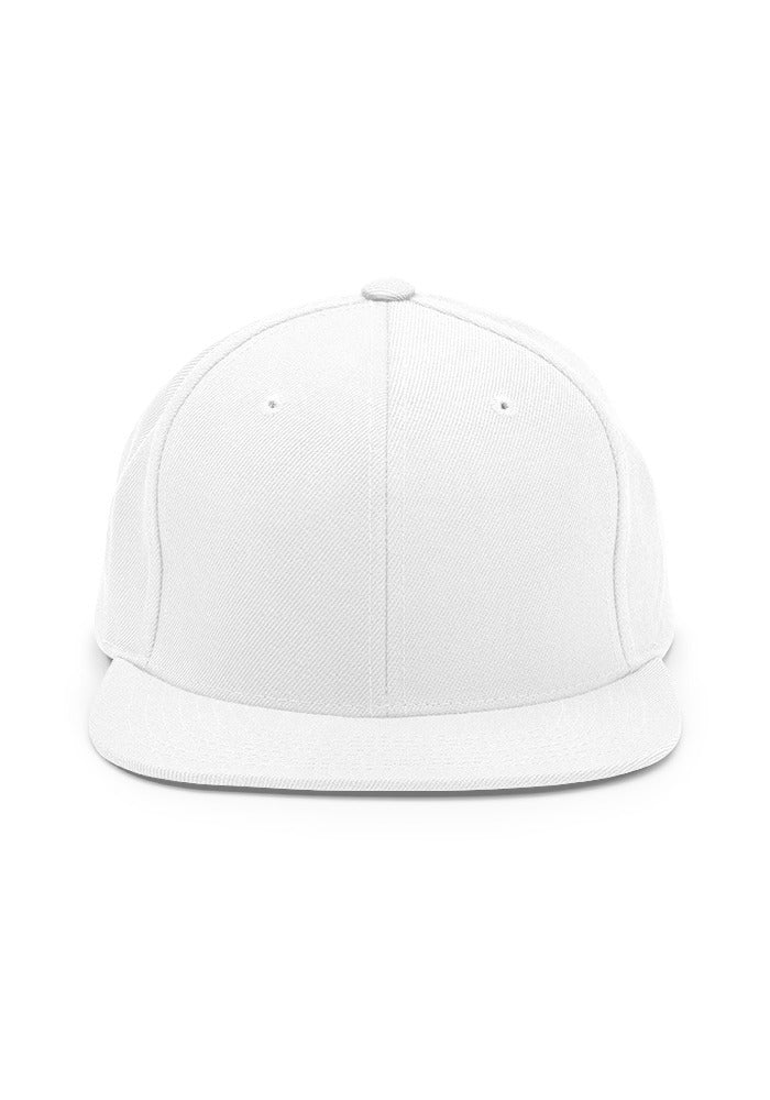 Custom Embroidered Snapback in White