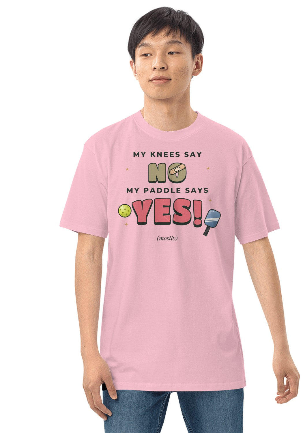 My Knees Say No, My Paddle Says Yes t-shirt in Pink