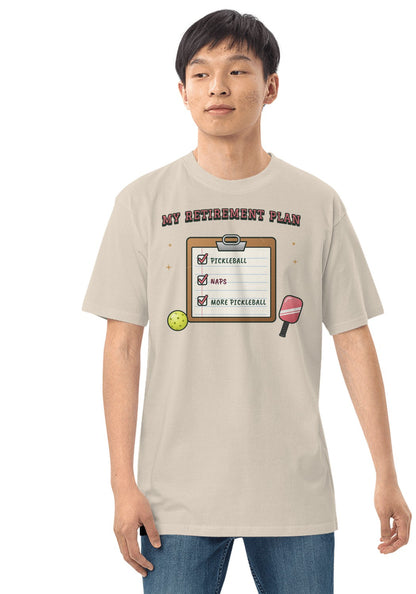 My Retirement Plan: Pickleball t-shirt in Heather Dust