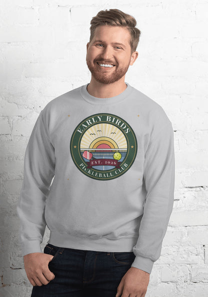 Early Birds Pickleball Club sweatshirt in Sport Grey