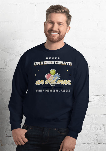 Never Underestimate an Old Man sweatshirt in Navy