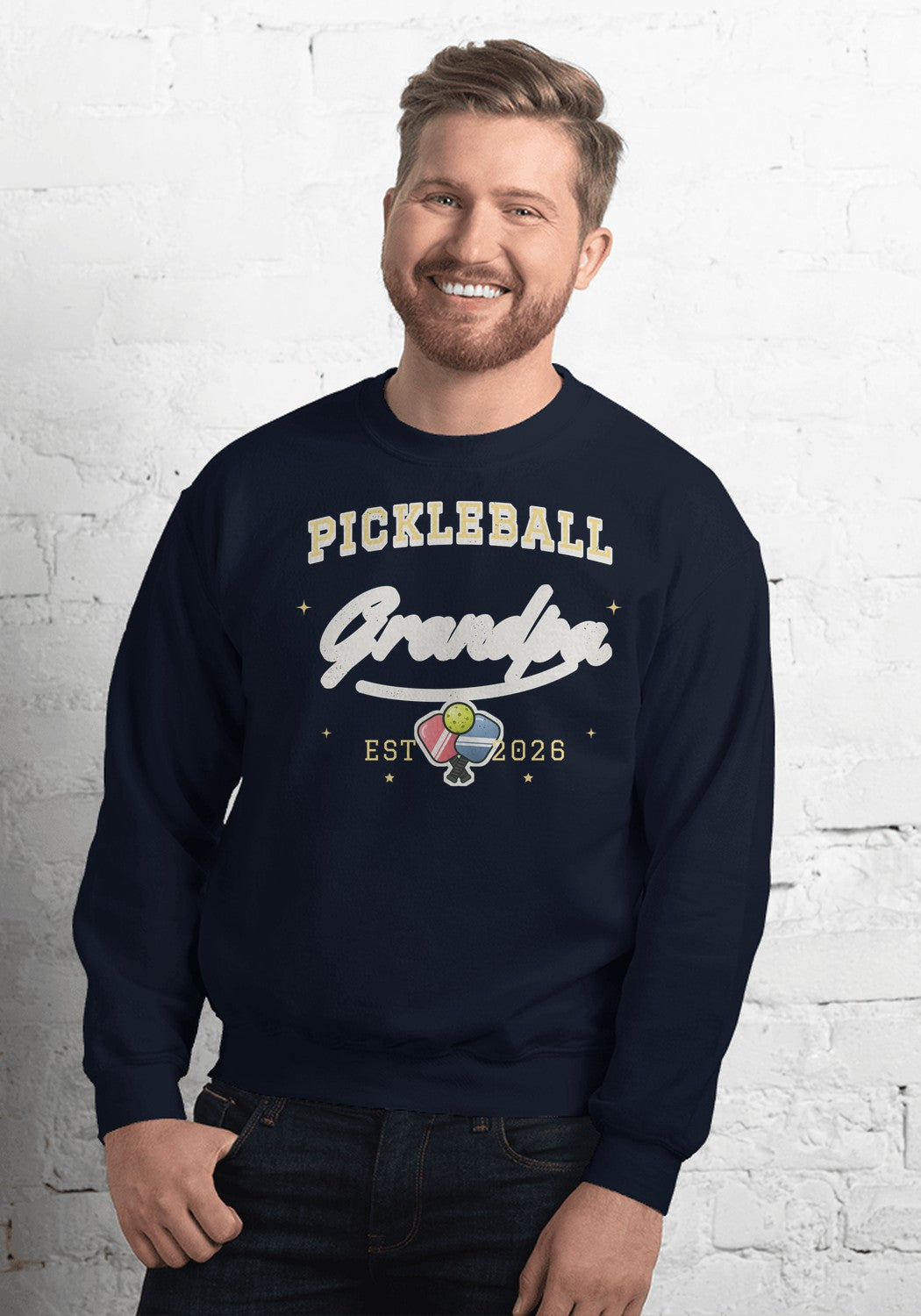 Pickleball Grandpa sweatshirt in Navy