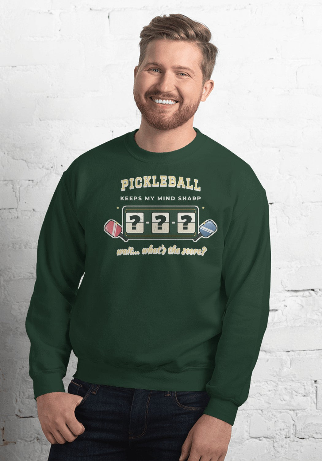 Keeps My Mind Sharp sweatshirt in Forest Green