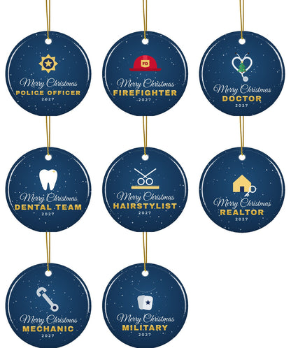 Profession Christmas ornament: all designs