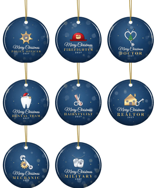 Profession Christmas ornament: all designs