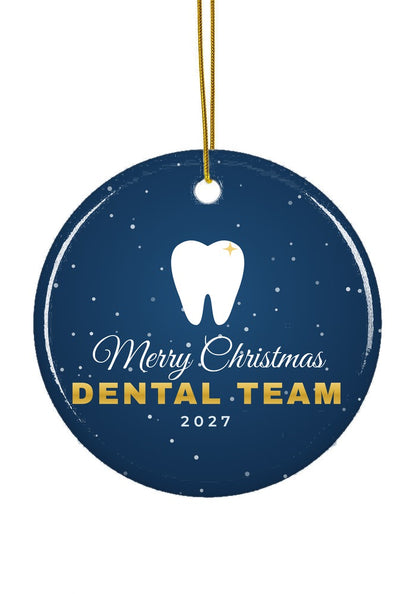 Dental Team ornament, circle shape