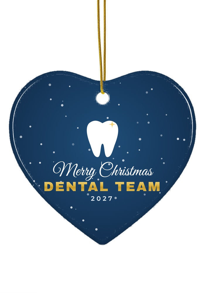 Dental Team ornament, heart shape