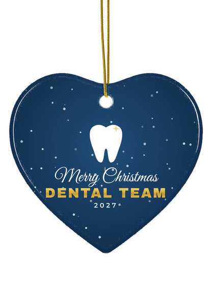 Dental Team ornament, heart shape