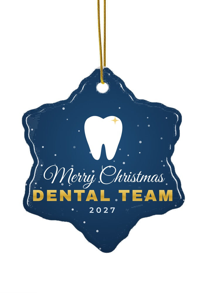 Dental Team ornament, snowflake shape