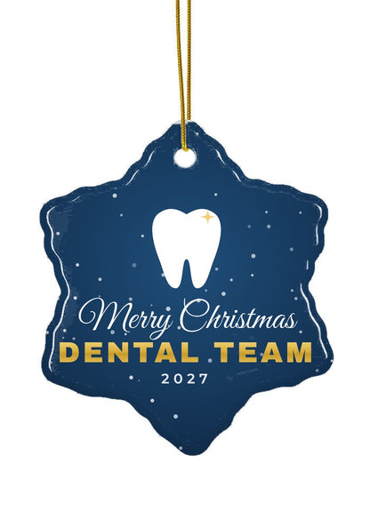 Dental Team ornament, snowflake shape