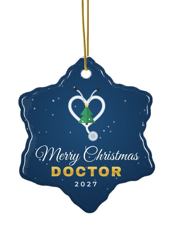 Doctor ornament, snowflake shape