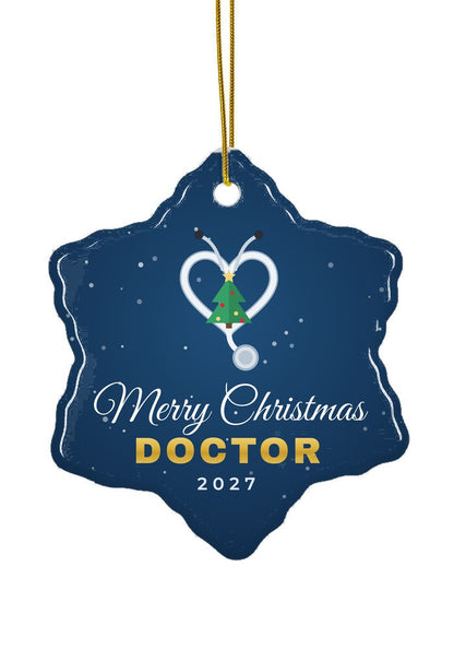 Doctor ornament, snowflake shape