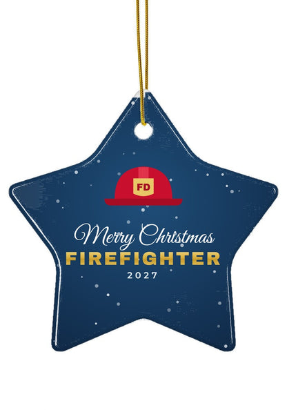 Firefighter ornament, star shape