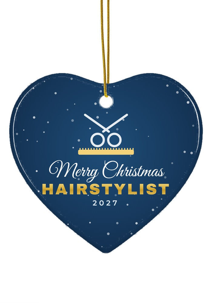 Hairstylist ornament, heart shape