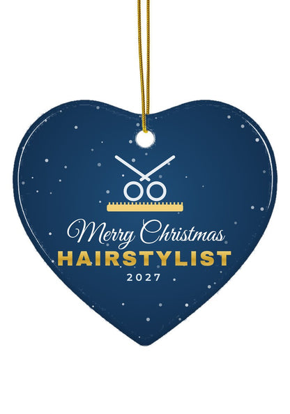 Hairstylist ornament, heart shape