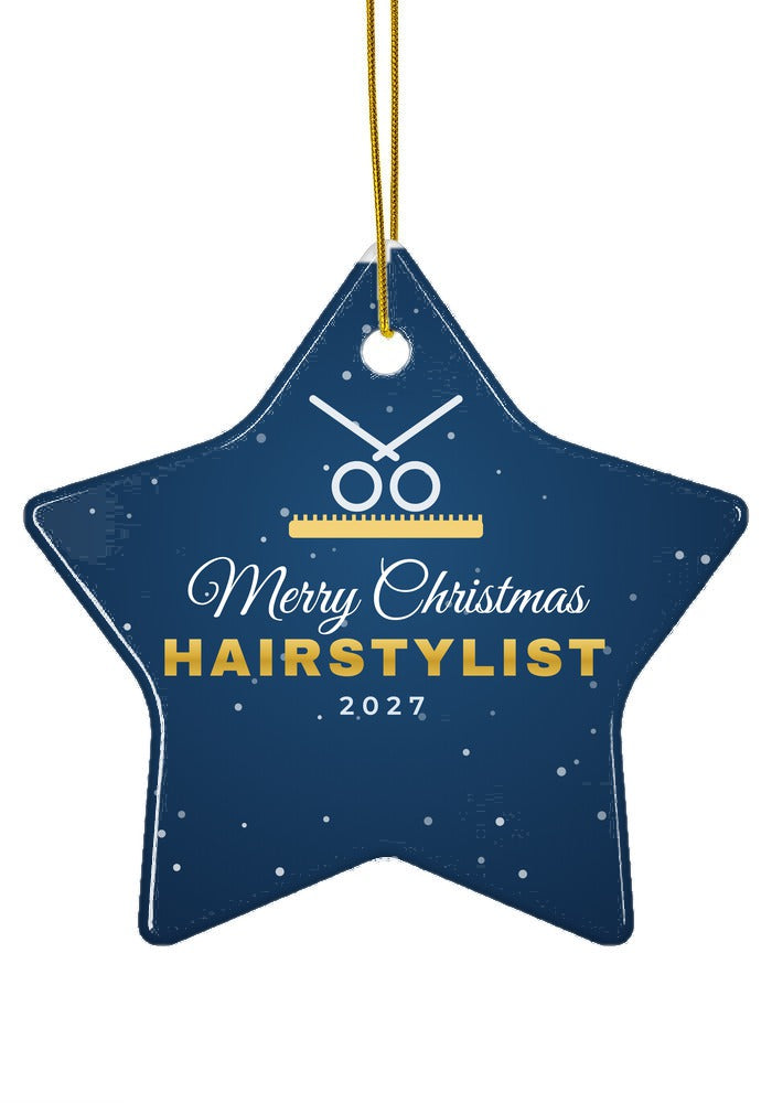 Hairstylist ornament, star shape