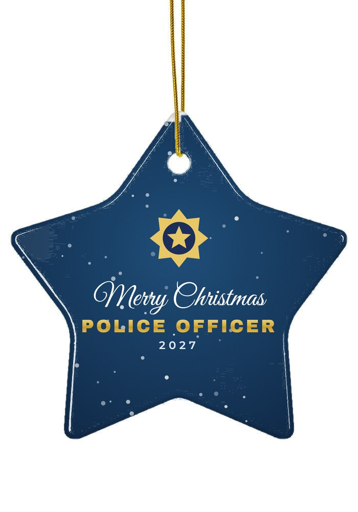 Police Officer ornament, star shape
