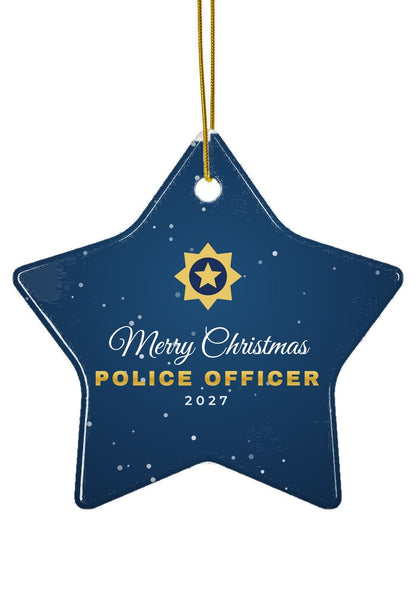 Police Officer ornament, star shape