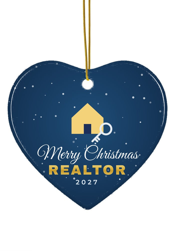 Realtor ornament, heart shape