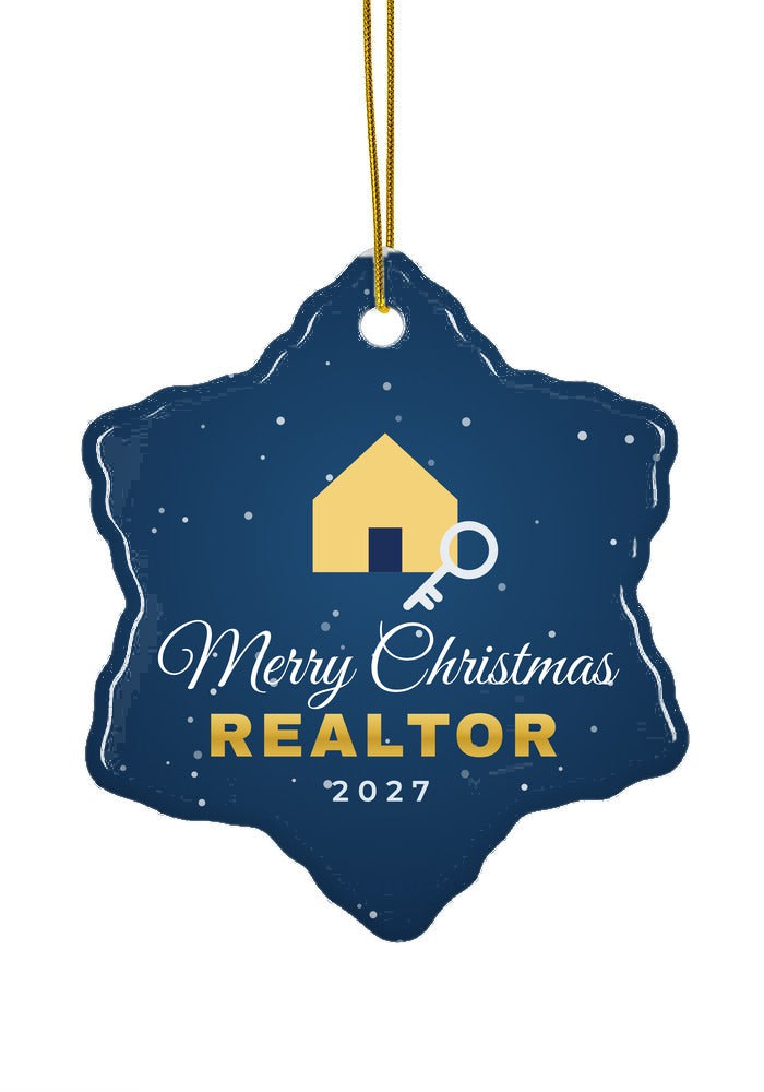 Realtor ornament, snowflake shape