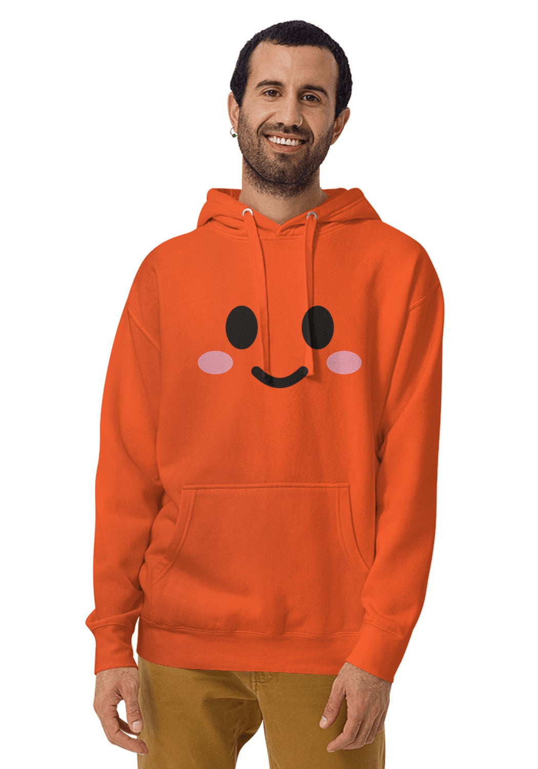 Cute Pumpkin Face hoodie in Orange