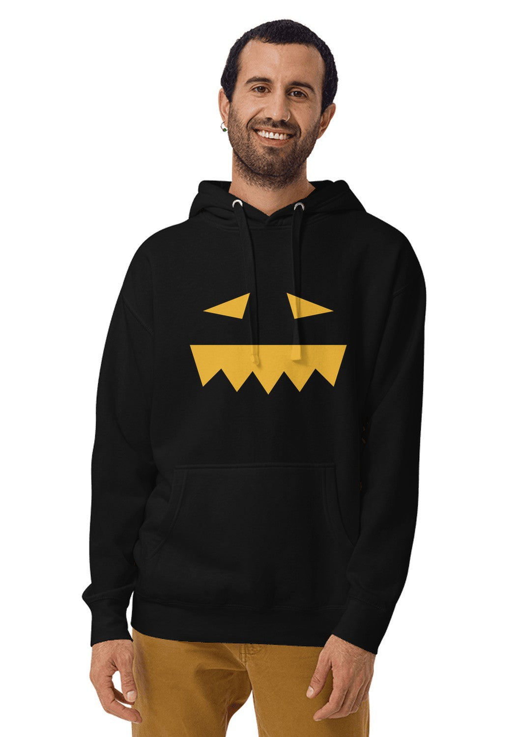 Scary Pumpkin Face hoodie in Black