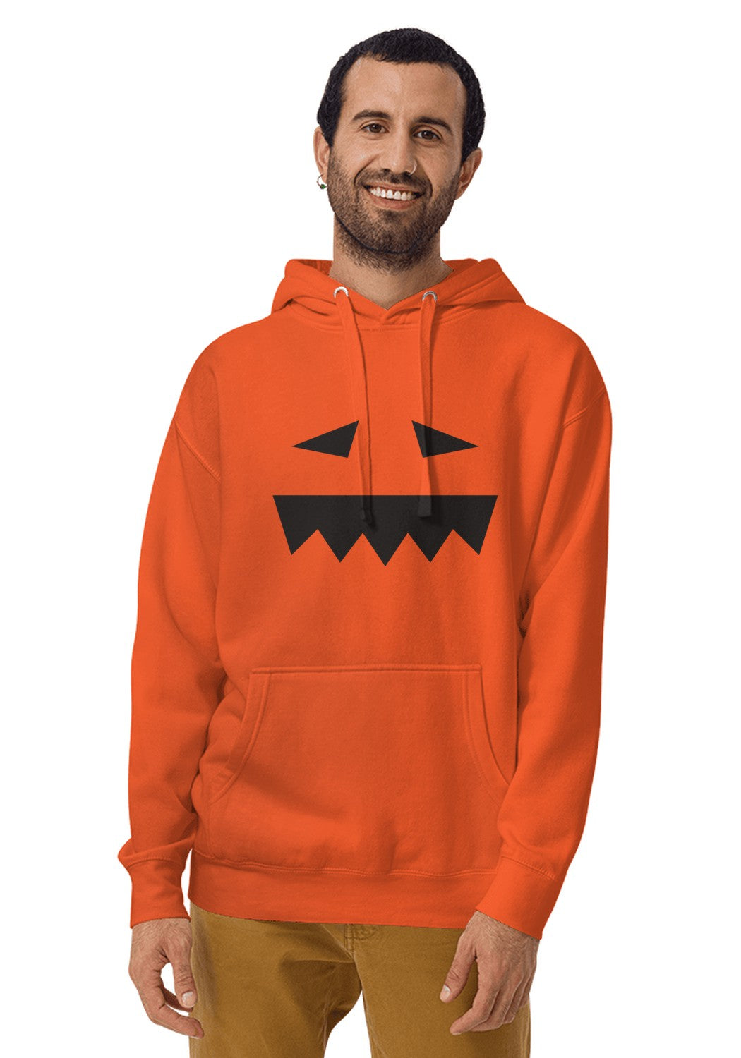 Scary Pumpkin Face hoodie in Orange