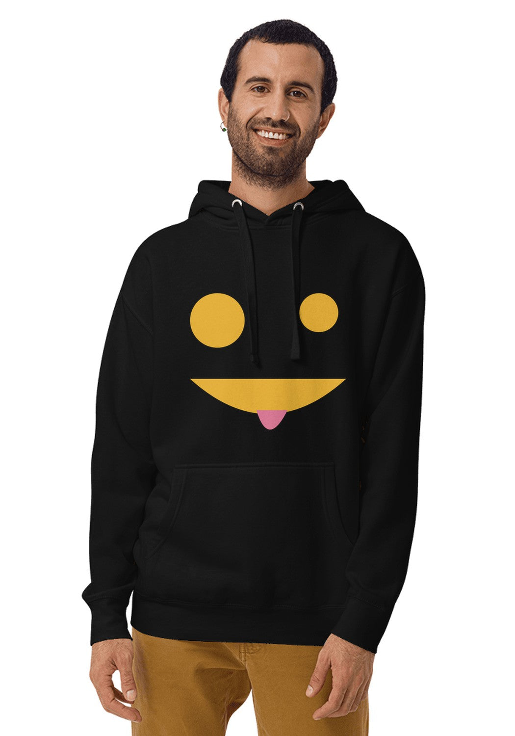 Silly Pumpkin Face hoodie in Black