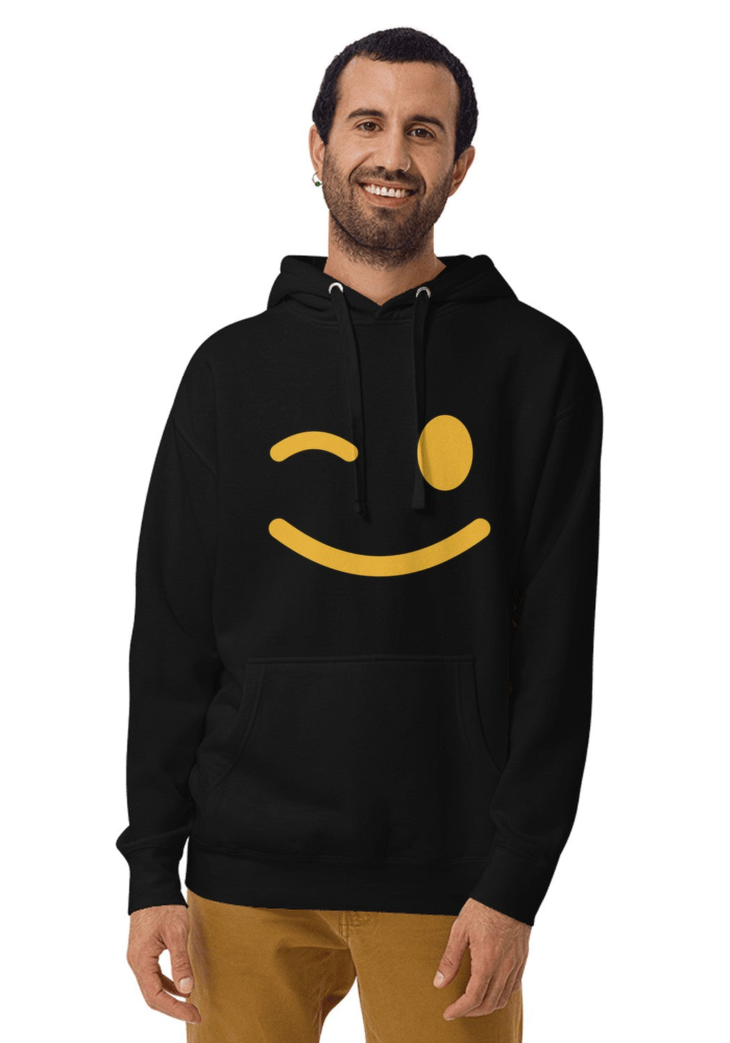 Wink Pumpkin Face hoodie in Black