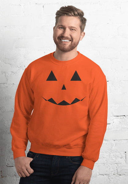 Classic Pumpkin Face sweatshirt in Orange