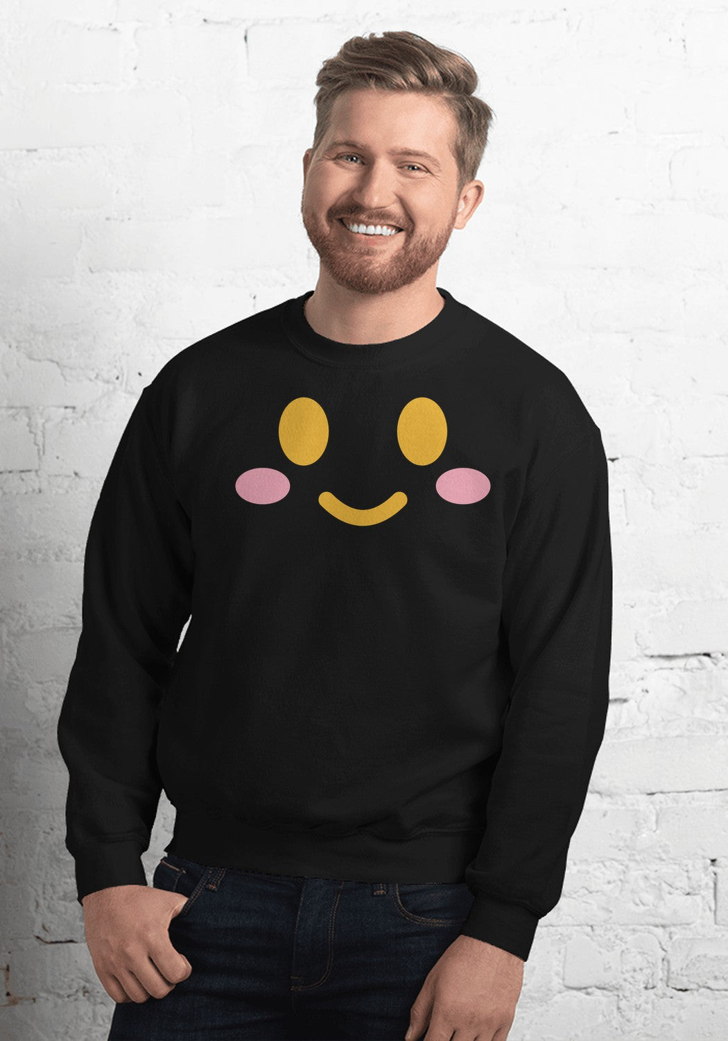 Cute Pumpkin Face sweatshirt in Black