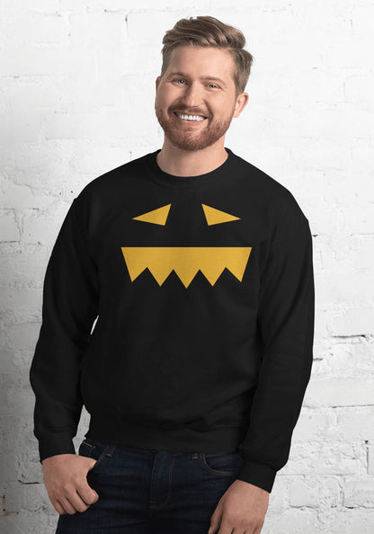 Scary Pumpkin Face sweatshirt in Black