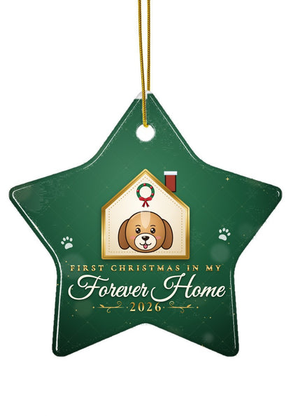 Forever Home, Dog ornament, star shape