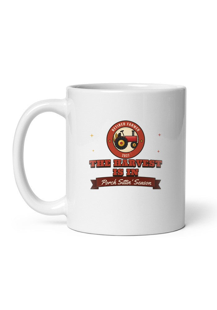 Retired Farmer: The Harvest Is In mug