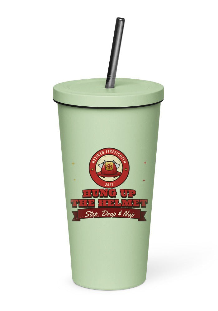 Retired Firefighter: Hung Up the Helmet tumbler in Mint