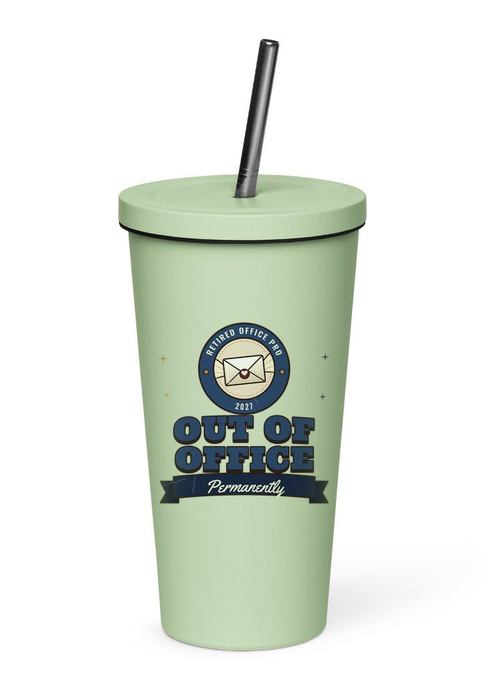 Retired Office Pro: Out of Office tumbler in Mint