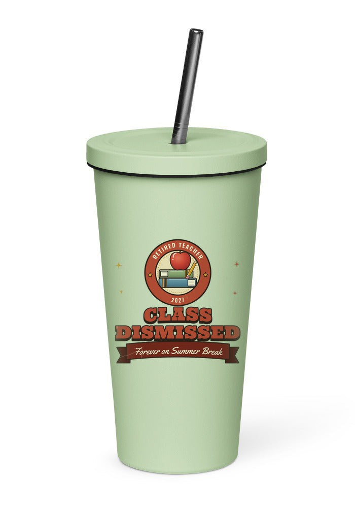 Retired Teacher: Class Dismissed tumbler in Mint