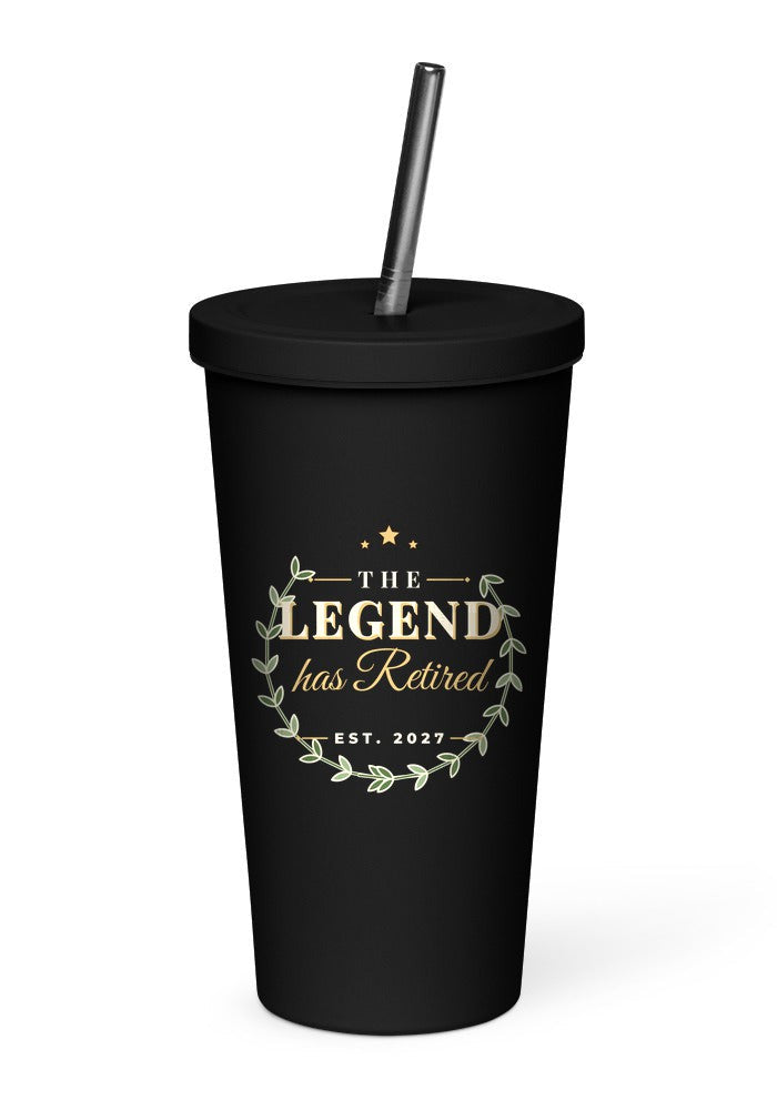 The Legend Has Retired tumbler in Black