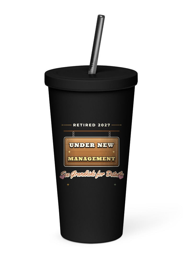 Under New Management, See Grandkids for Details tumbler in Black
