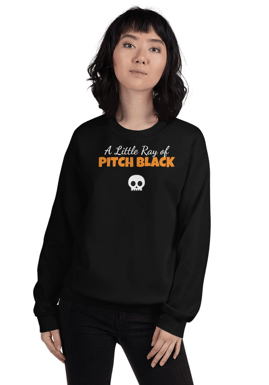 A Little Ray of Pitch Black sweatshirt in Black