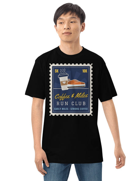 Coffee & Miles Run Club t-shirt in Black