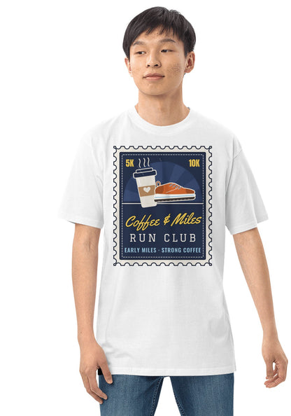 Coffee & Miles Run Club t-shirt in White